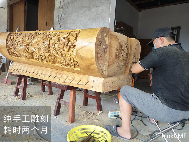 一口精雕刻楠木棺材现货